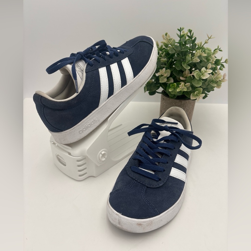 adidas Navy andโ White Athletic Shoes